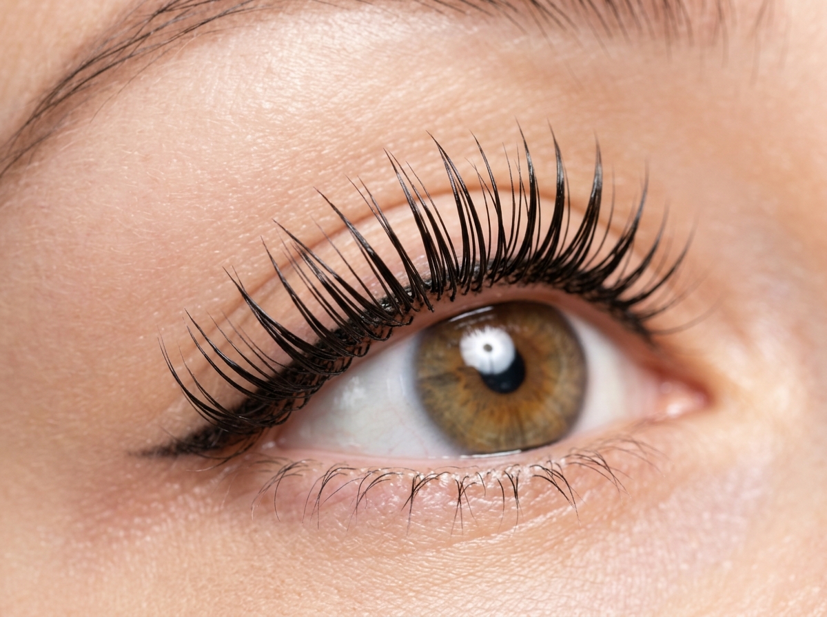 Lash lift upward curl and tinting