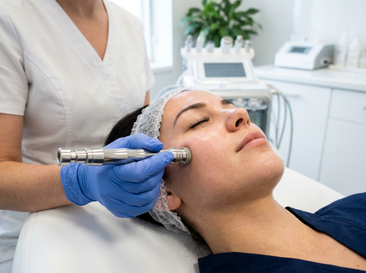 Microdermabrasion diamond wand resurfacing treatment